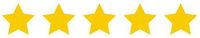 Five gold stars on a white background