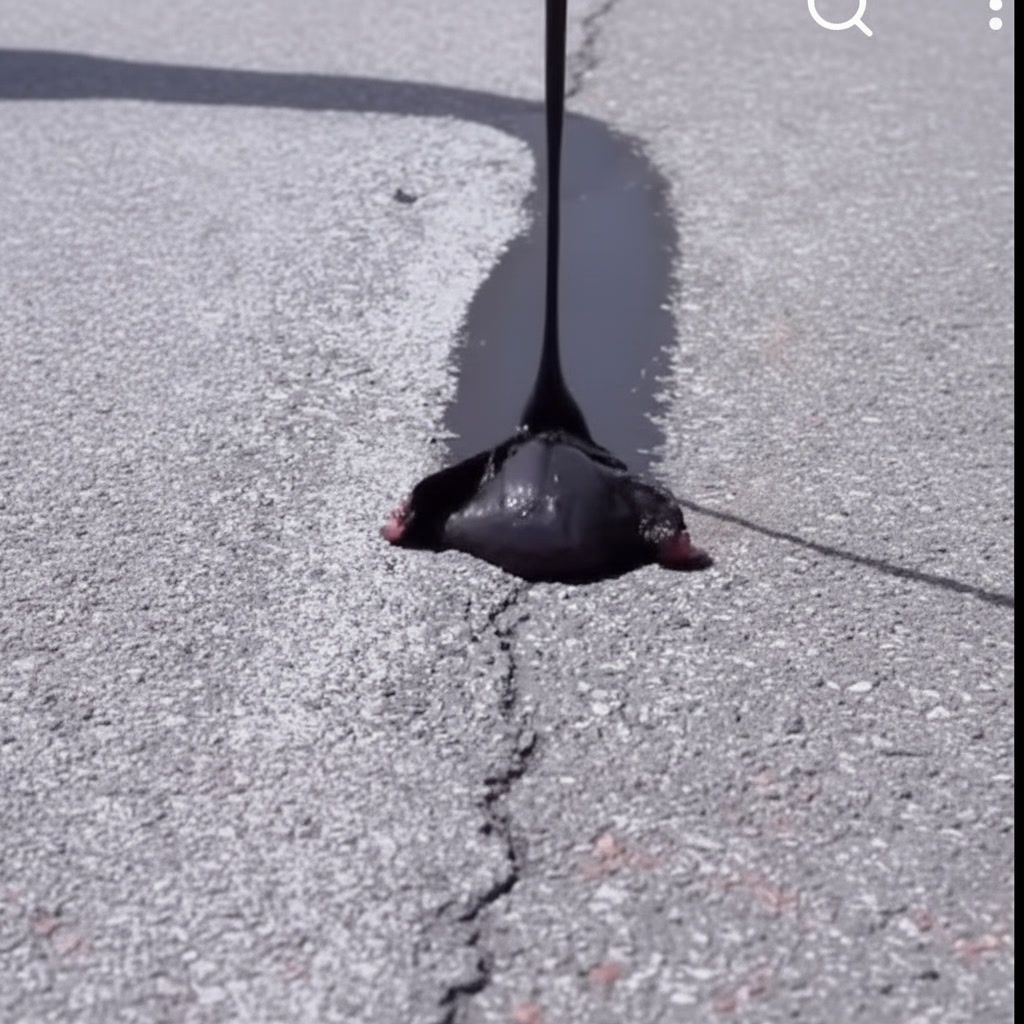 crack filling on parking lot in chattanooga