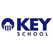 KEY School logo with blue text and a column icon on white background