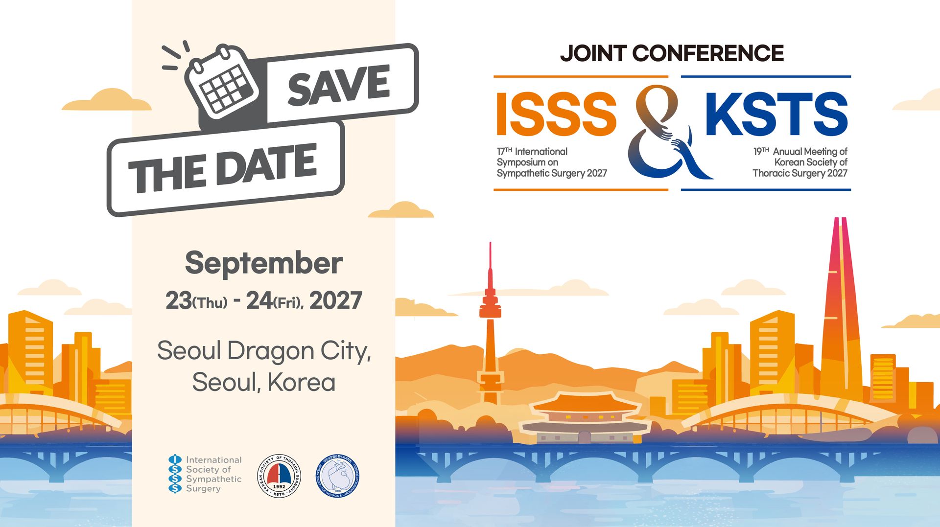 Save the date: Joint Conference ISSS & KSTS 2027, Seoul Dragon City, Seoul, Korea