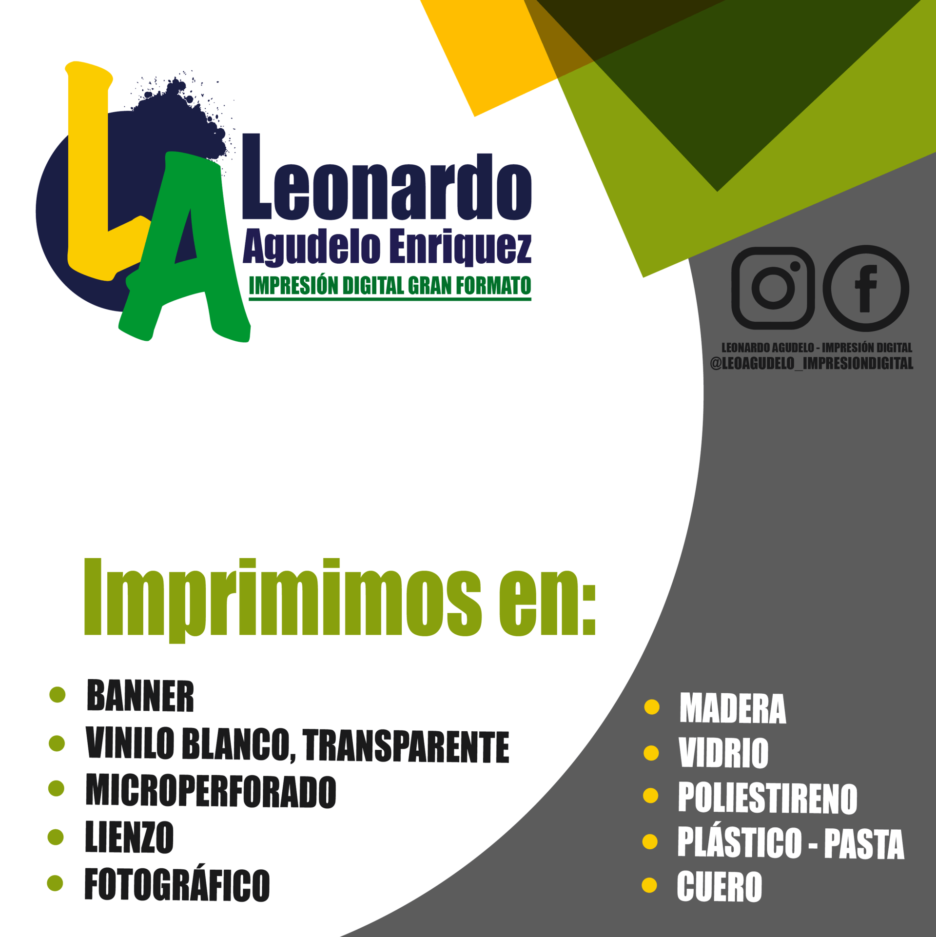 LEONARDO AGUDELO IMPRESIÓN - Nuestros Servicios 