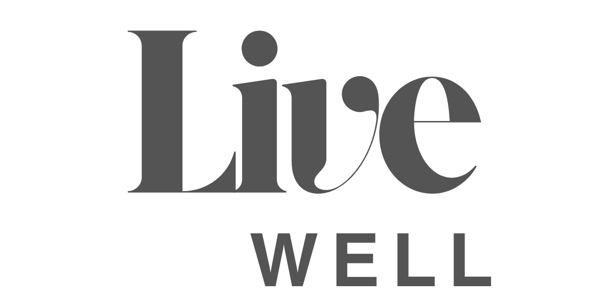 Live Well logo in gray and black text on a white background