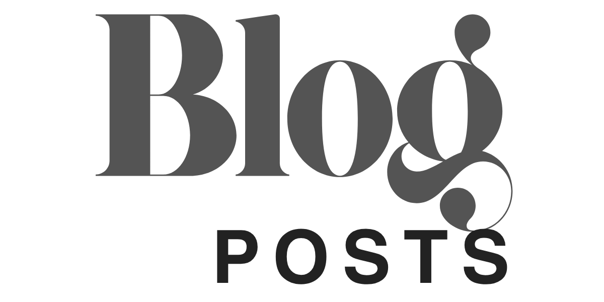 Blog posts title in gray and black text on a white background