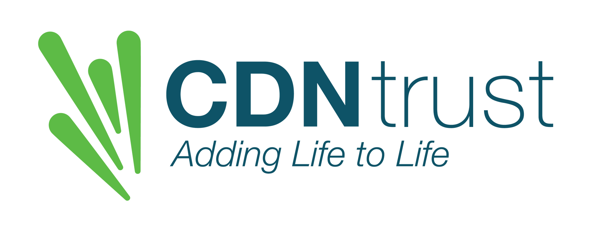 A logo for cdn trust adding life to life