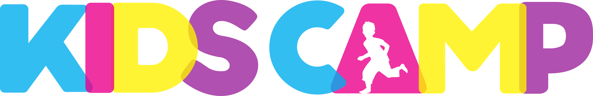 The word kidscamp is written in colorful letters on a white background.
