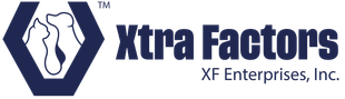 The logo for xtra factors xf enterprises inc.
