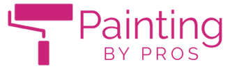Painting By Pros logo with pink paint roller icon and text
