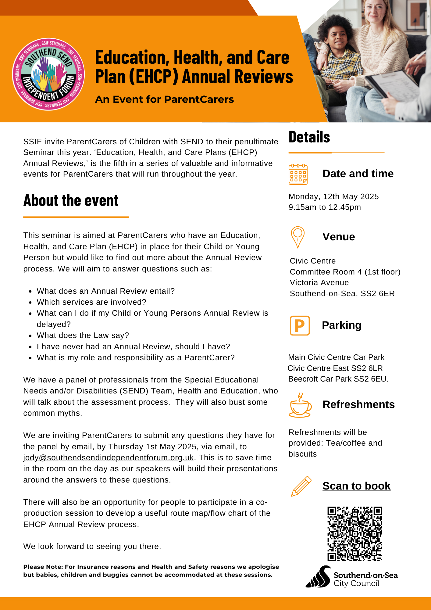 A flyer for the education , health , and care plan.