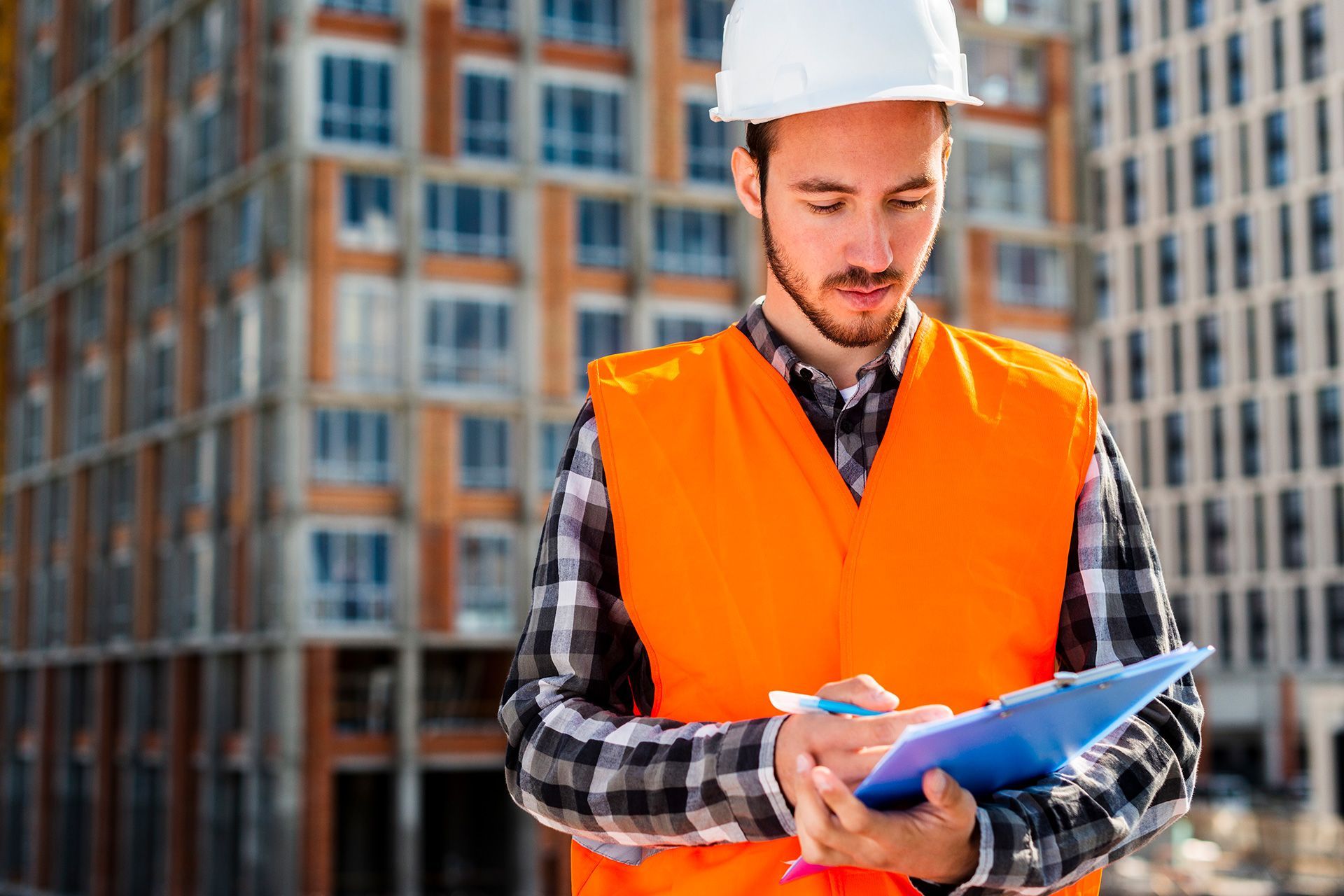 A local building inspector reviewing a Michigan commercial property for safety and condition concern