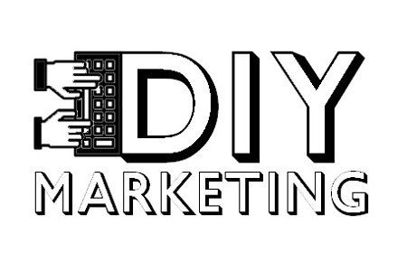 A black and white logo for a company called diy marketing.