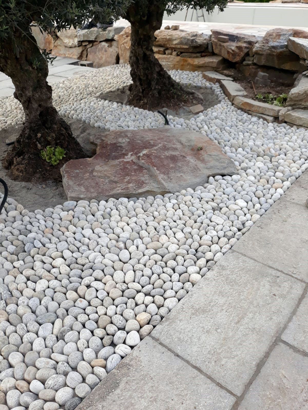 15 Libbre Di Ciottoli In Granito Puliti - Ghiaia Grigia Per Giardino, Decorazione - Foto 6