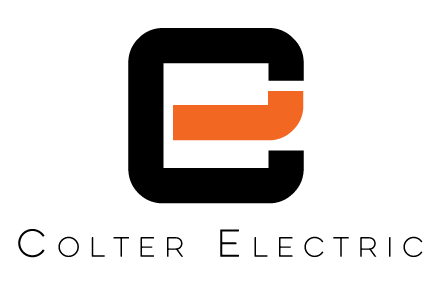 Black and orange logo for Colter Electric: a black, rounded square with an orange