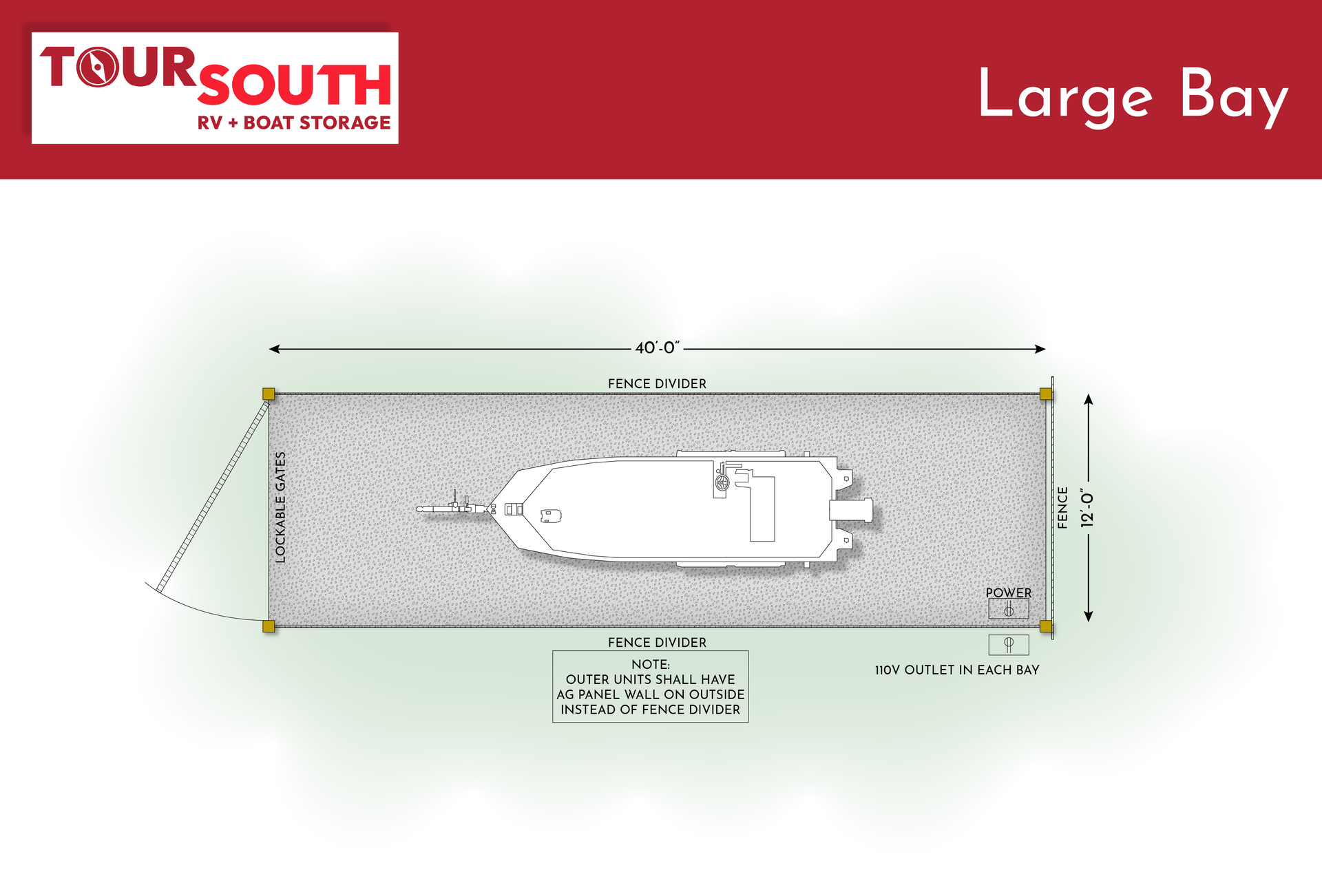RV Storage or Boat Storge - Medium Size Diagram