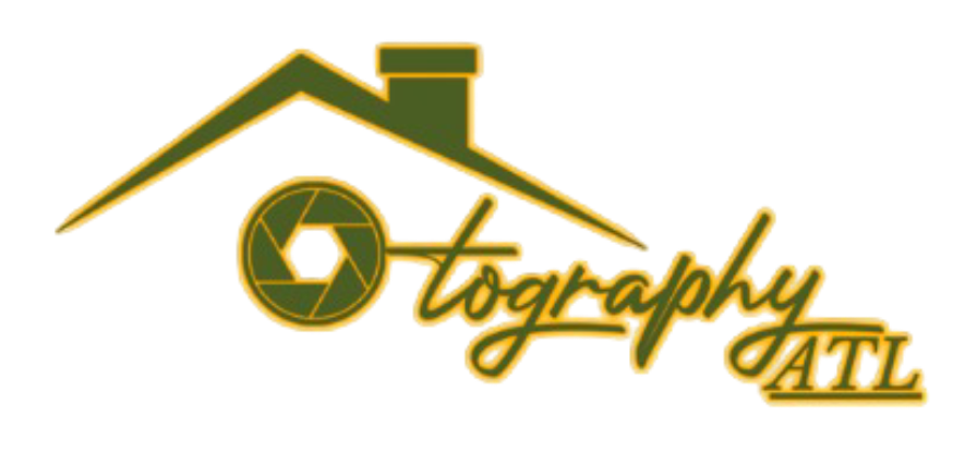 Logo with a house roof, camera aperture, 