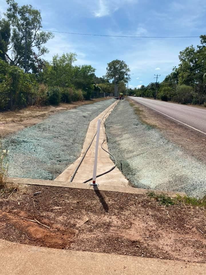 Concrete Beside The Road — JLM Contracting Services Pty Ltd in Virginia, NT