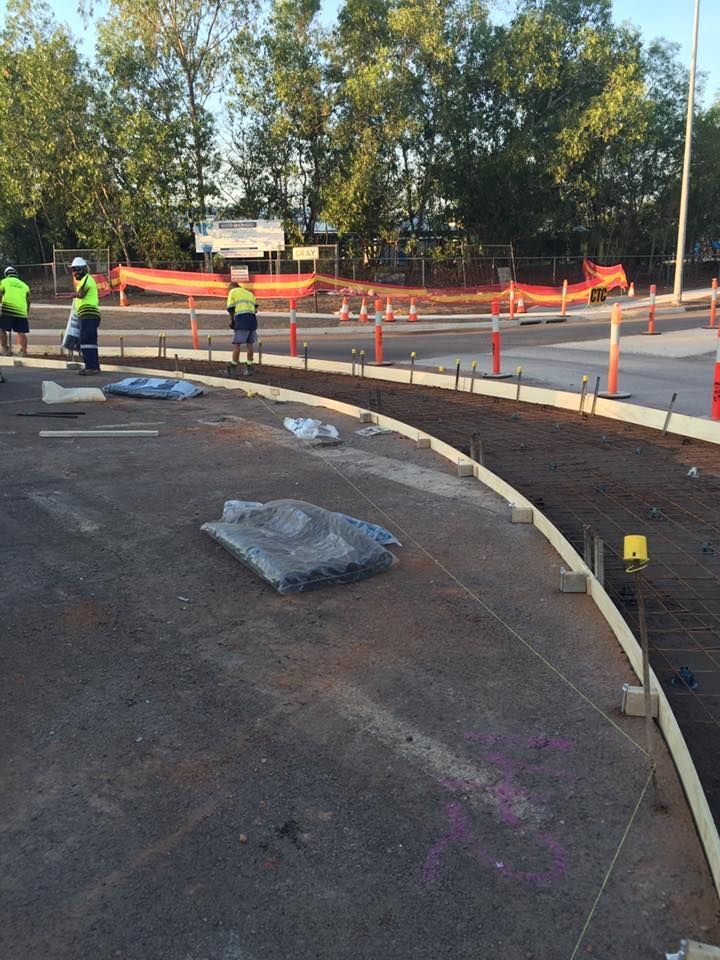 Preparing For Applying Concrete On The Road — JLM Contracting Services Pty Ltd in Virginia, NT