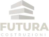 Logo FUTURA COSTRUZIONI con icona stilizzata di un edificio grigio e nome dell’azienda