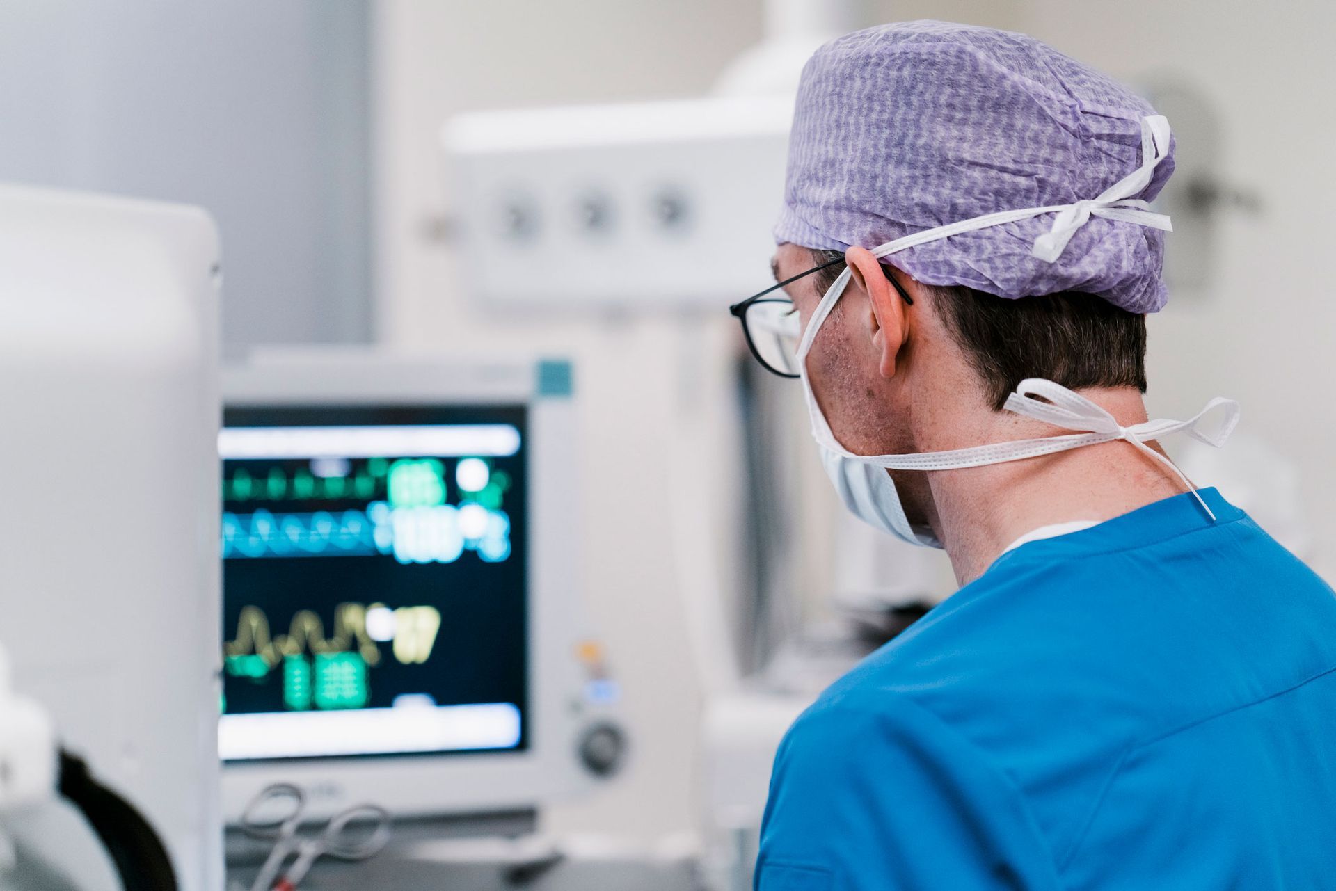 Anaesthetist Monitoring Medical Condition on a Screen — Normal, IL — Gastrointestinal Institute