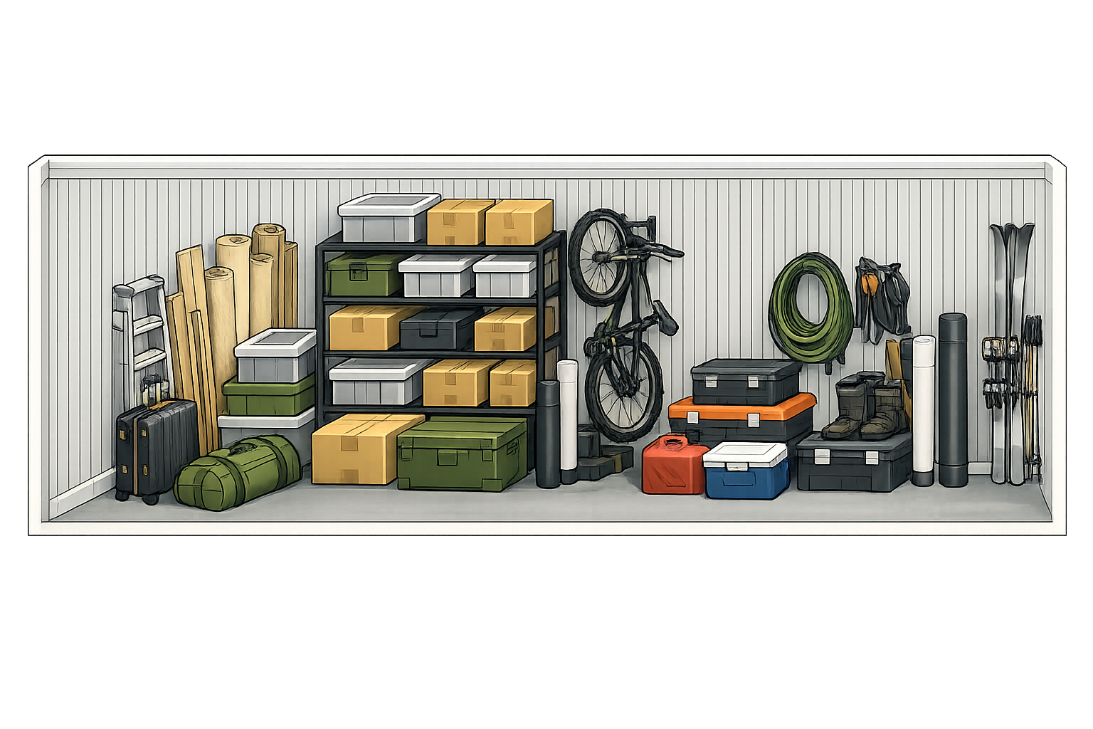 10x14 storage unit illustration