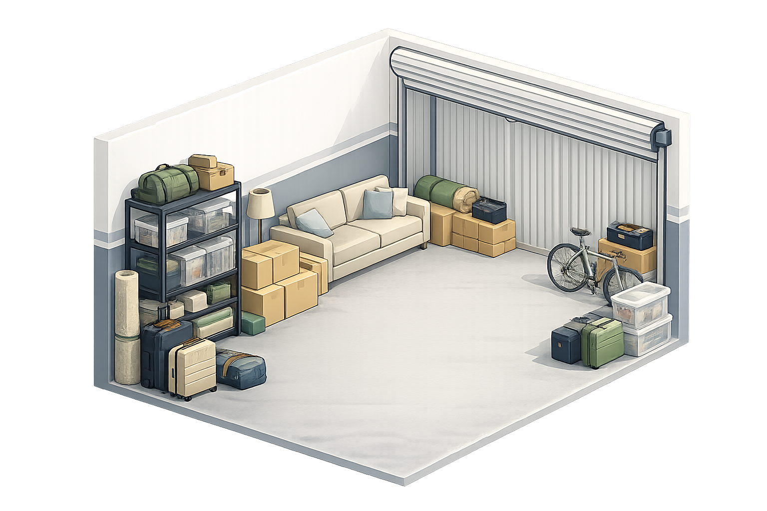 10x15 storage unit illustration