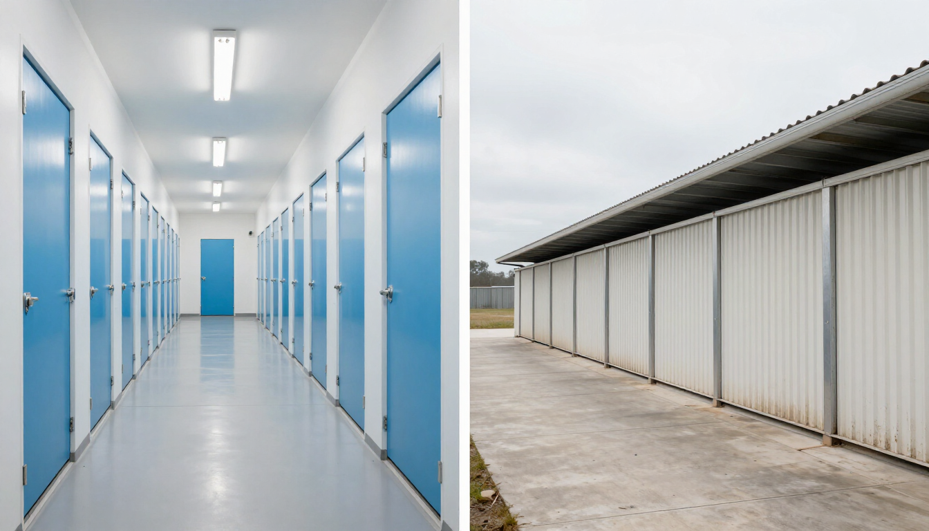Indoor vs outdoor storage comparison