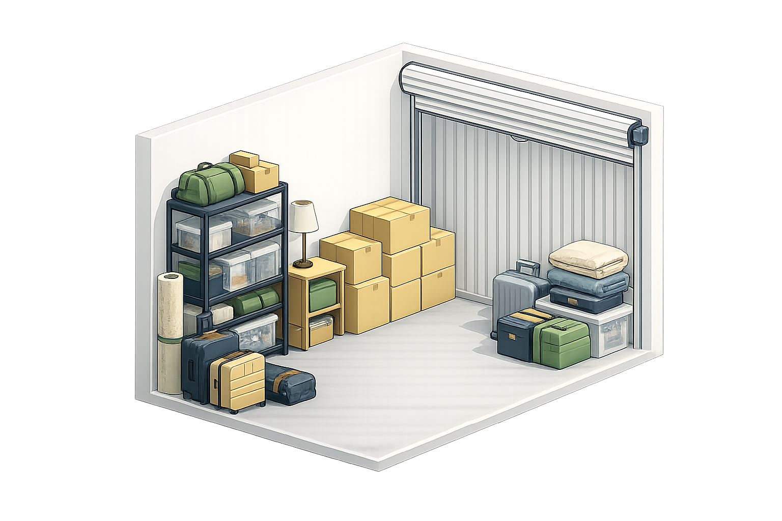 5x10 storage unit illustration