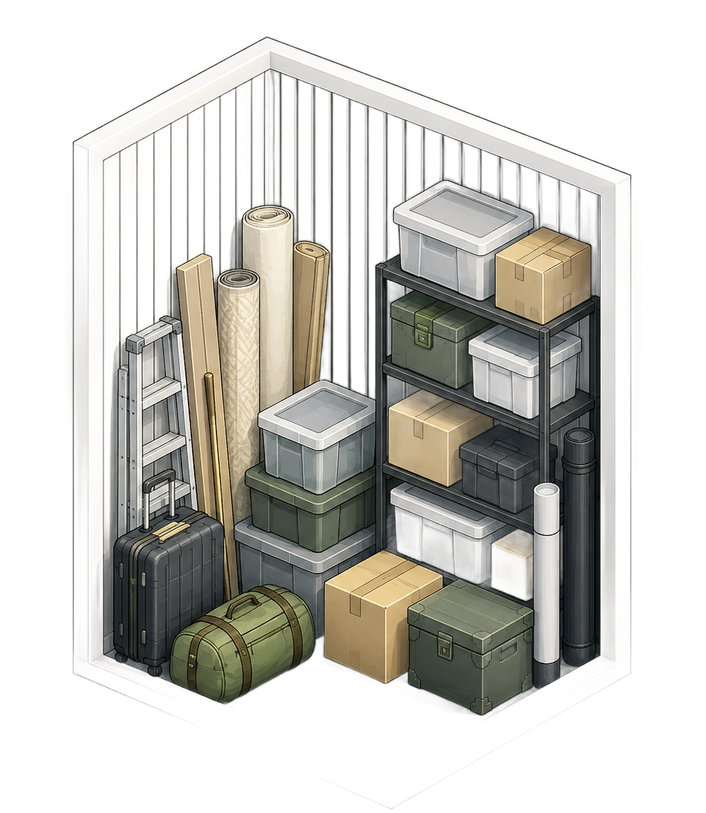 5x7 storage unit illustration