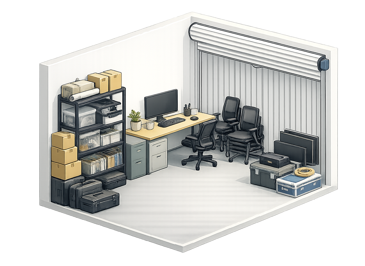 10x5 storage unit illustration