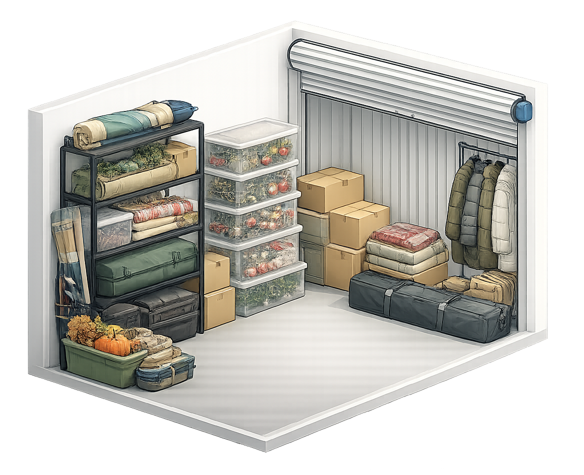 10x13 storage unit illustration