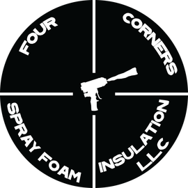 A logo for four corners spray foam insulation llc