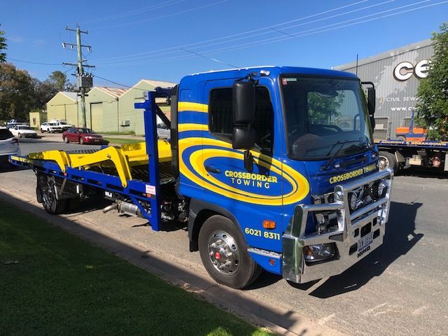 a blue tow truck — Crossborder Towing in Baranduda, VIC