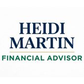 Heidi Martin Financial Advisor logo in navy and green text on a white background