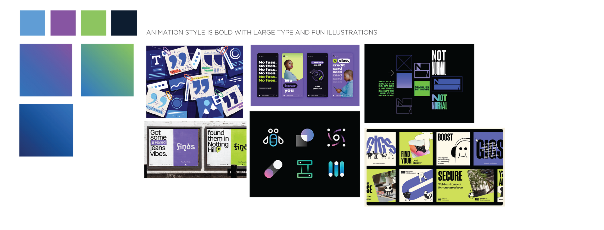 mood board for concept B