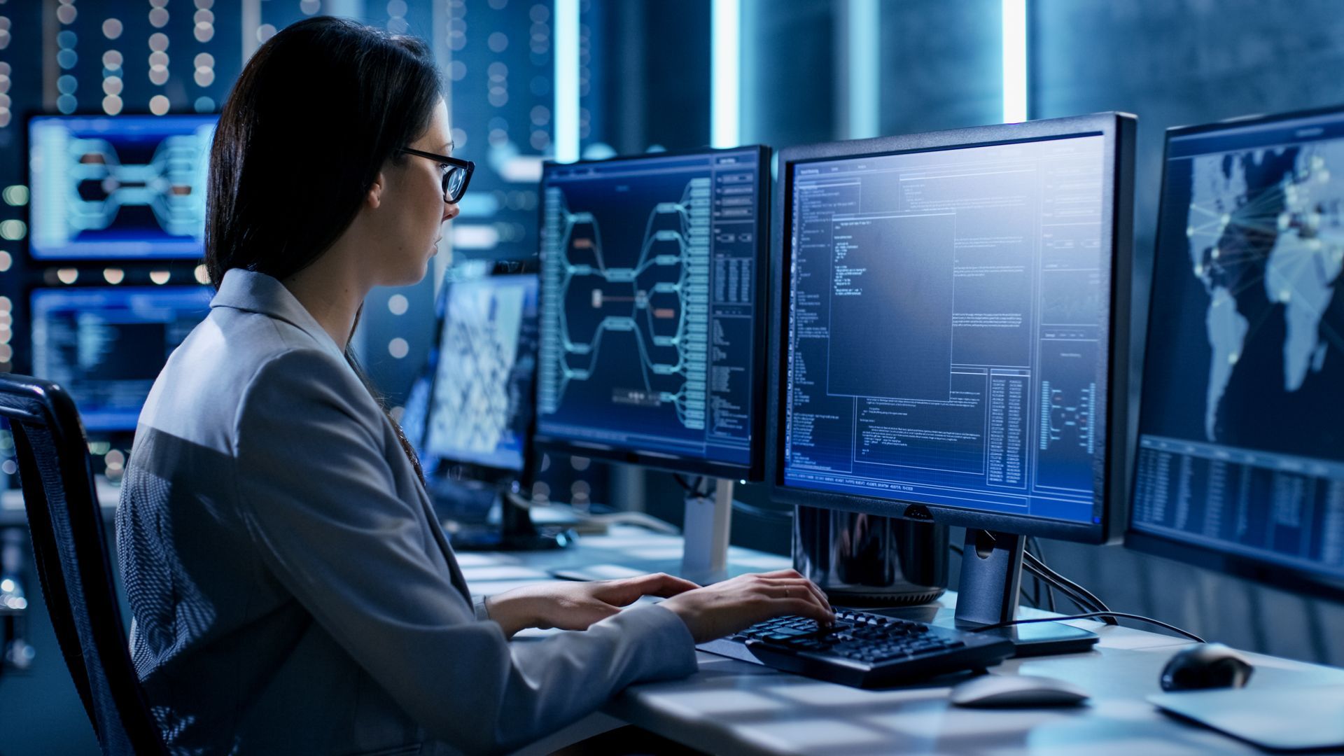 image of person interacting with a computer screen