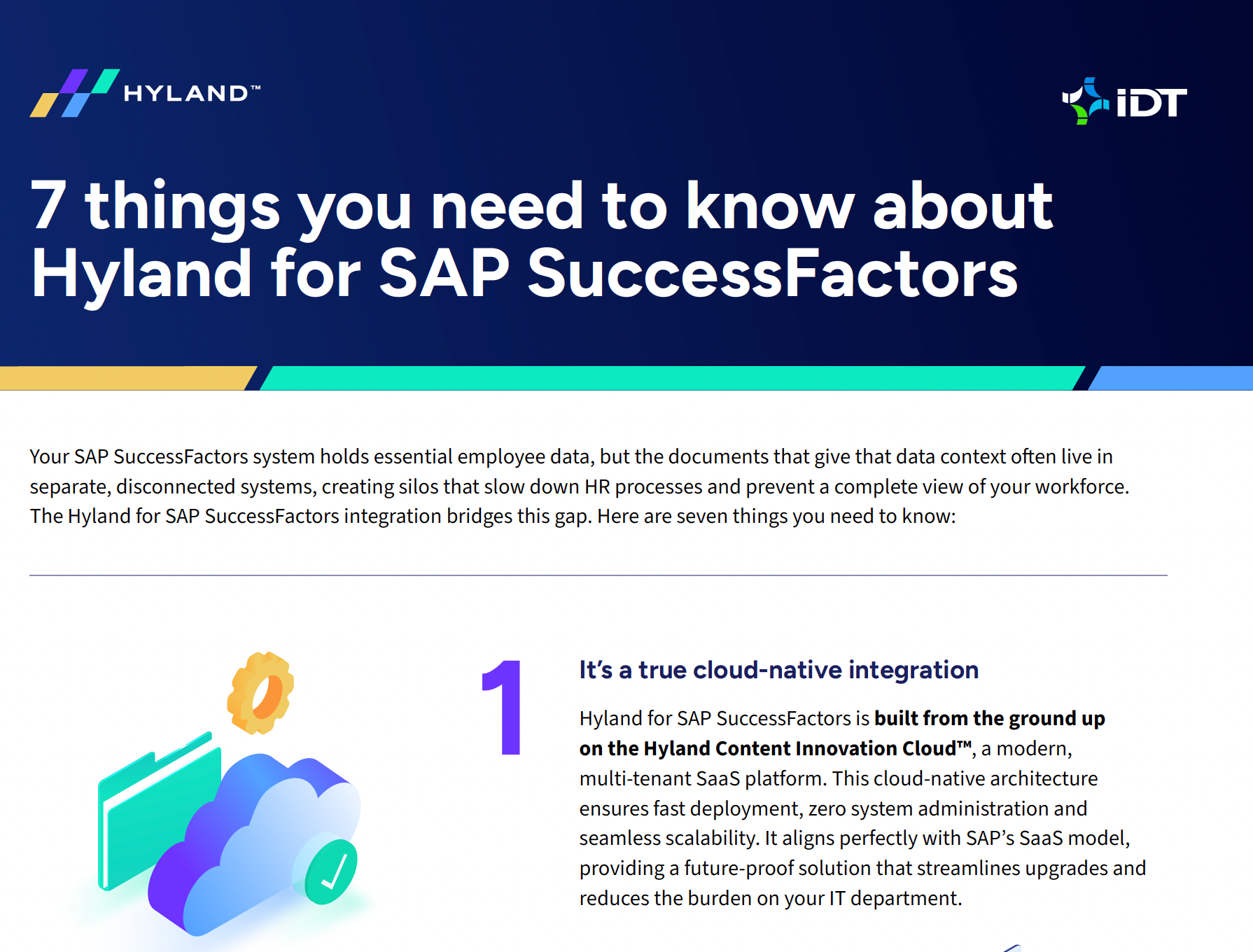 Image showing 7 ways to improve SAP SuccessFactors using Hyland and IDT