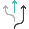 drawing representing directional arrows