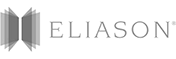 ELIAS logo: Geometric graphic, light gray text with trademark symbol.