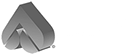 Gray, 3D logo of a stylized