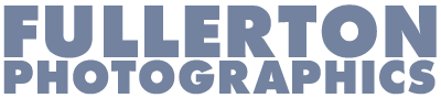 Fullerton Photographics logo in blue and gray text
