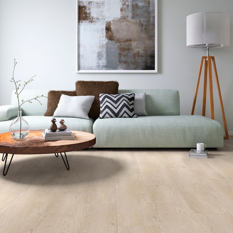 A living room with a couch and a coffee table