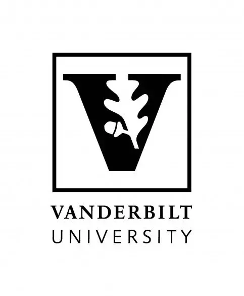 A black and white logo for vanderbilt university
