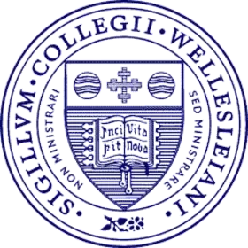 A blue seal that says collegii wellesley