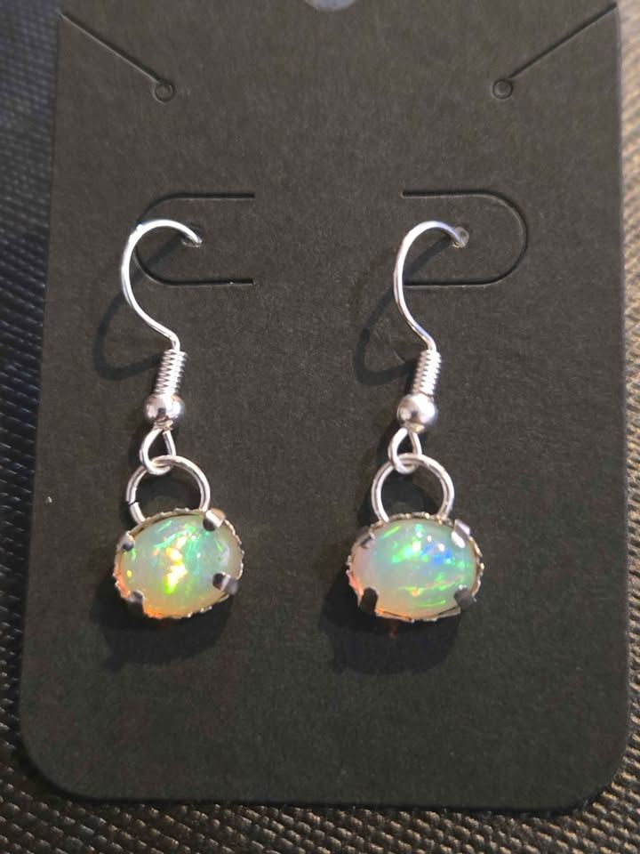 Hand Made Elegant Ethiopian Opal Earring