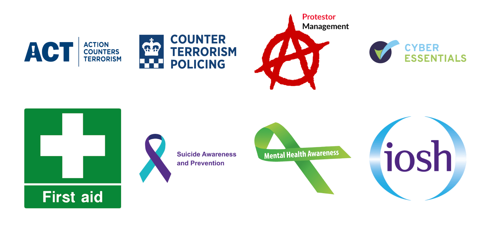 Training accreditations logos