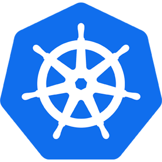 A blue hexagon with a white steering wheel inside of it