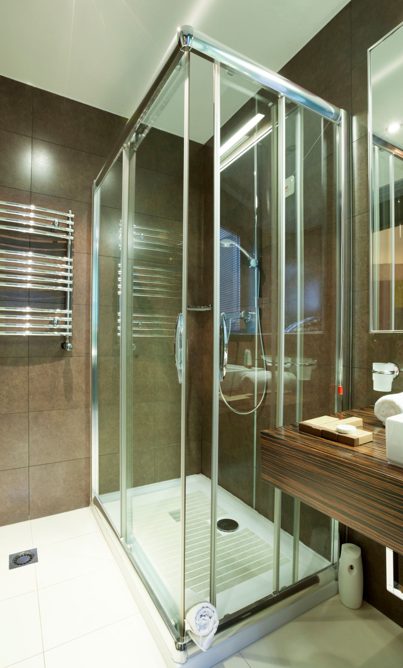 Hotel bathroom shower cabin