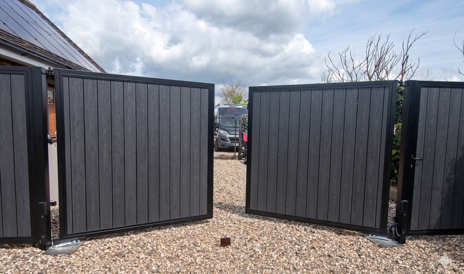 A set of electric composite gates installed by an ElectriGate fabricator