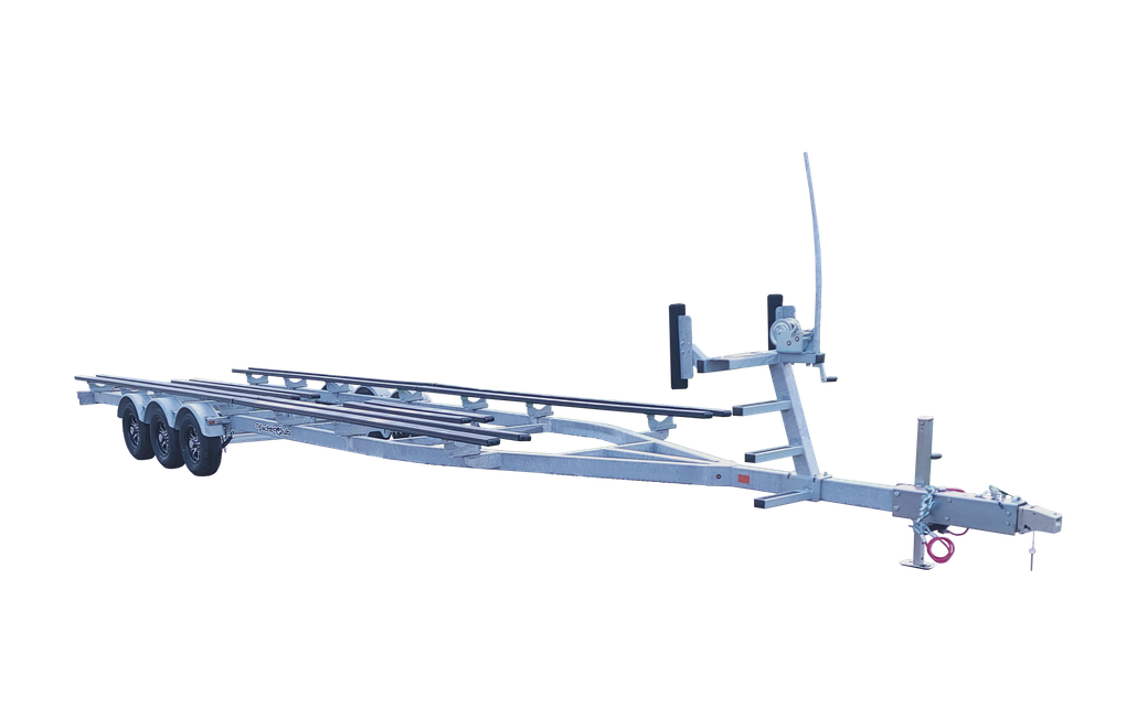 triple axe pontoon trailer