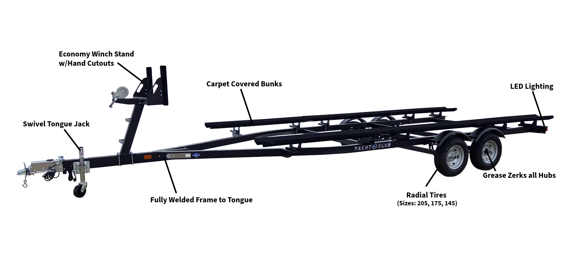 pontoon trailer features