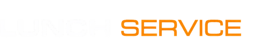 Texte orange « SERVICE » sur fond blanc